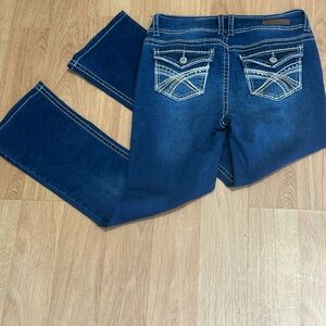 Wallflowers Blue Women's Embroidered Back-Pocket Jeans Size 5 EUC